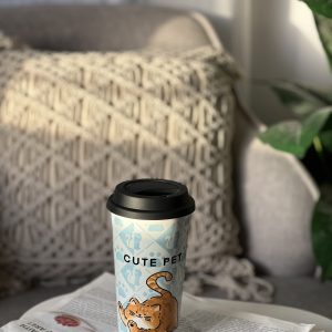 كوب القطة الازرق